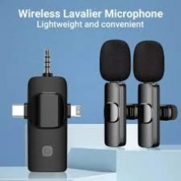 Микрофон K15 Bluetooth петличный 3в1 для записи и трансляций