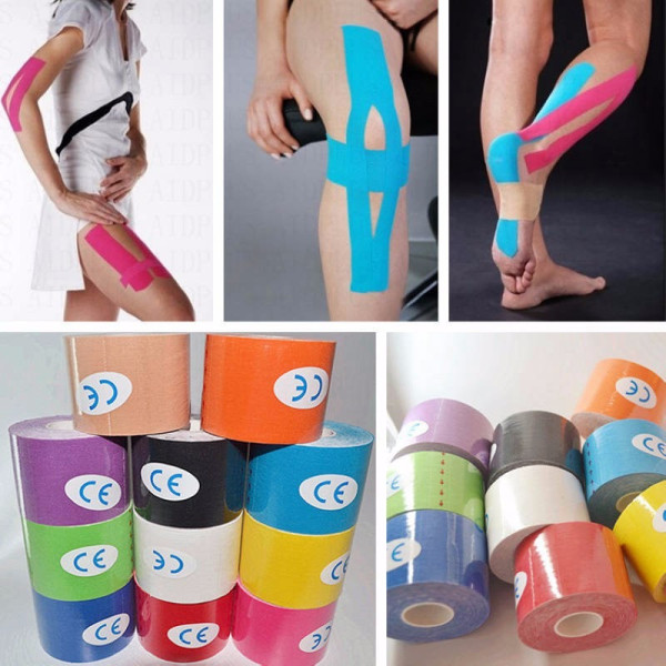 Кинезио тейп EasyFit для спорта и реабилитации черный