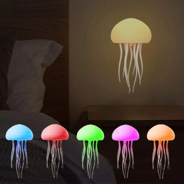 Светильник-ночник "Медуза" с RGB с подвижными щупальцами LED-подсветка