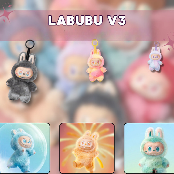 Коллекционная мягкая игрушка Labubu v3 The Monsters 12 см