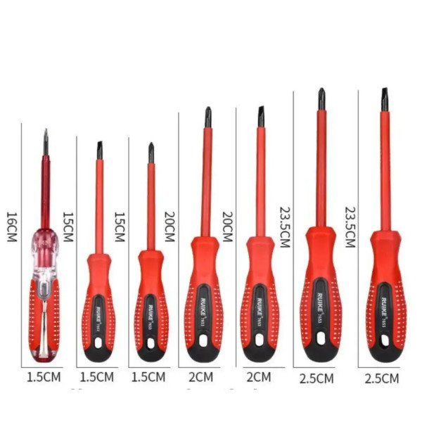 Комплект диэлектрических отверток 7 шт в удобном чехле Screwdriver Set