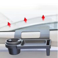 Органайзер в авто Cup&Stuff с подставкой для напитков черный