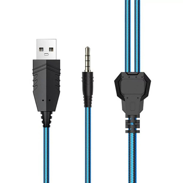 Игровые наушники IMS-E1008 с USB и 3.5 мм разъемом черные