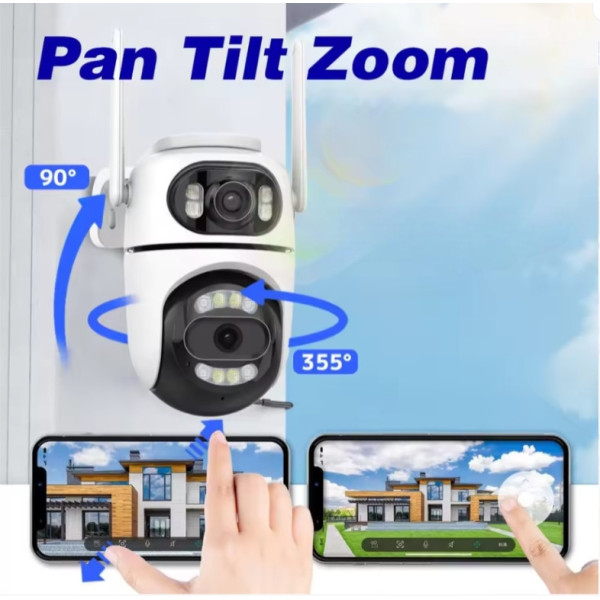PTZ камера Q2 Dual Lens уличная с 360° обзором, ночной съемкой и Wi-Fi подключением