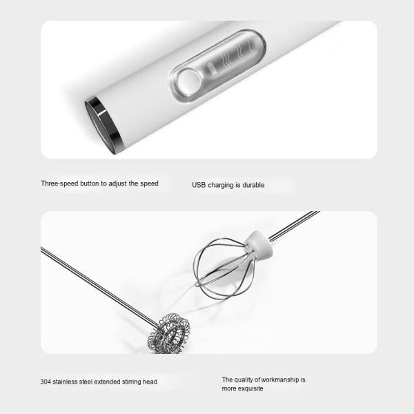 Ручной портативный миксер-капучинатор EGG BEATER с USB, беспроводной вспениватель для кофе и коктейлей