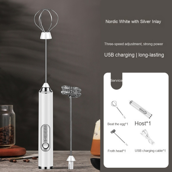 Ручной портативный миксер-капучинатор EGG BEATER с USB, беспроводной вспениватель для кофе и коктейлей