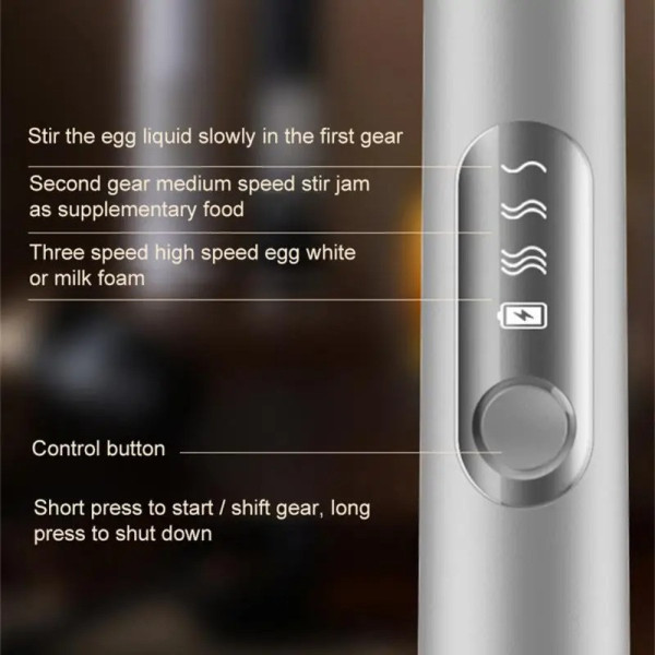 Ручной портативный миксер-капучинатор EGG BEATER с USB, беспроводной вспениватель для кофе и коктейлей
