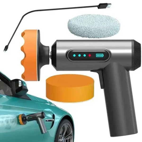 Аккумуляторная полировальная машинка для авто AND LY-987 с 3 дисками USB