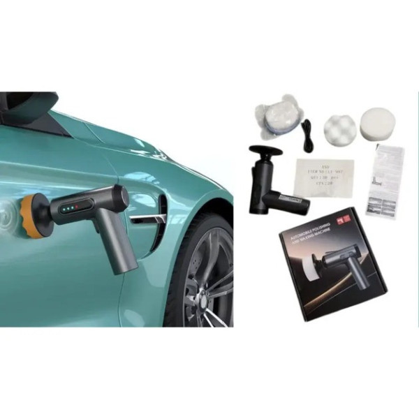 Аккумуляторная полировальная машинка для авто AND LY-987 с 3 дисками USB