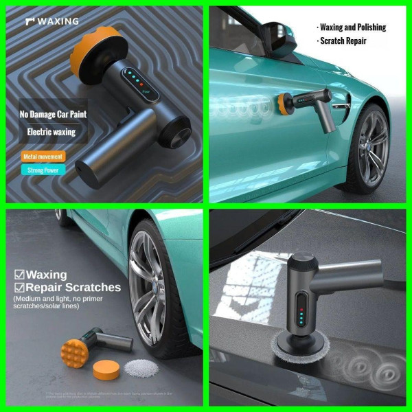 Аккумуляторная полировальная машинка для авто AND LY-987 с 3 дисками USB