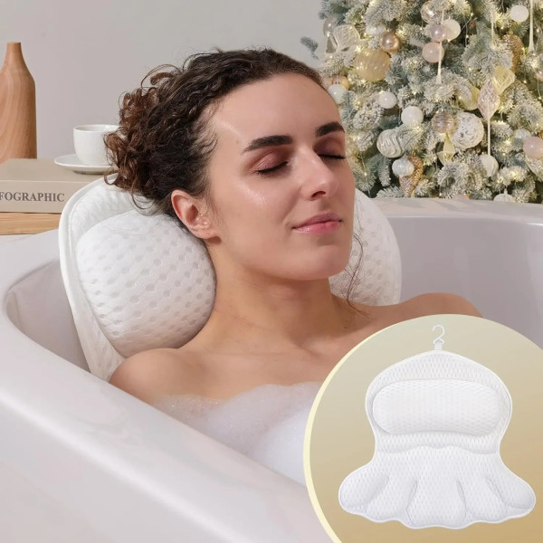 Подушка для ванны с присосками Bathtub Pillow 106 удобная поддержка головы