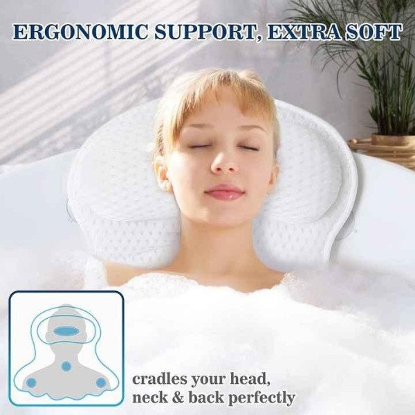 Подушка для ванны с присосками Bathtub Pillow 106 удобная поддержка головы