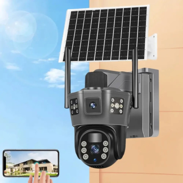 Уличная Solar 4G PTZ камера 6 МП с автономным питанием TP18 черная