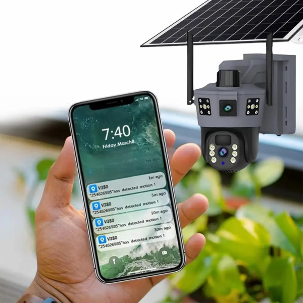 Уличная Solar 4G PTZ камера 6 МП с автономным питанием TP18 черная