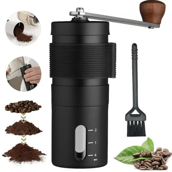 Мельница для кофе с керамическими жерновами, электрическая Coffee Grinder AND LY-957, черная