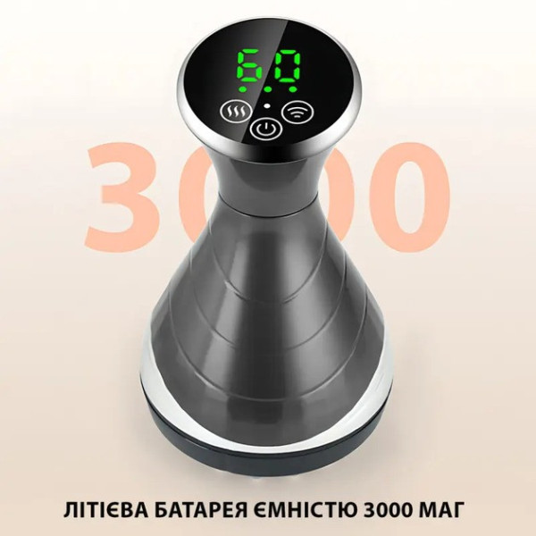 Массажер KACHEEG с вибрацией, инфракрасным подогревом и красным светом для тела