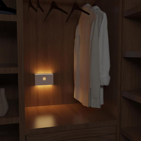 Компактный настенный светильник с датчиком движения и аккумулятором, USB
