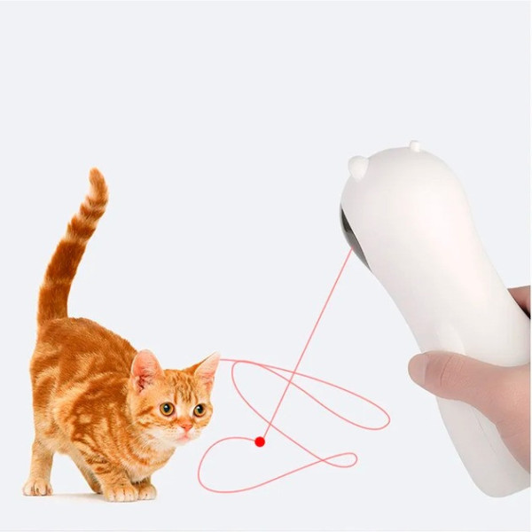 Автоматическая лазерная игрушка для кошек W1 с USB и батарейками, 5 режимов движения