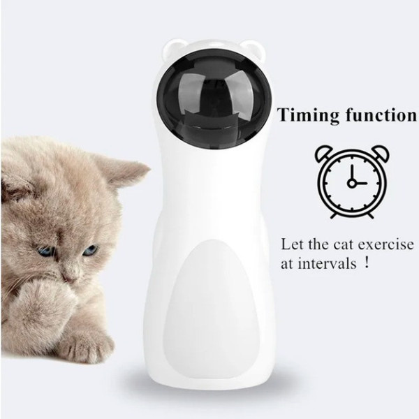 Автоматическая лазерная игрушка для кошек W1 с USB и батарейками, 5 режимов движения