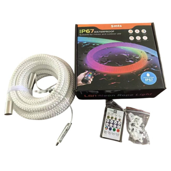 Умная LED RGB лента 5 м, шланг, Bluetooth и синхронизация с музыкой