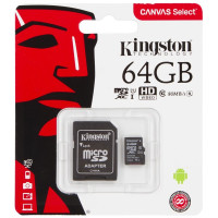Универсальная карта памяти Kingston microSD 64 ГБ UHS-I Class 10
