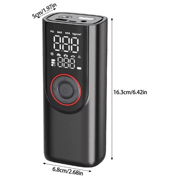 Электрический компрессор ATJ-9566 150 PSI с аккумулятором и цифровым дисплеем