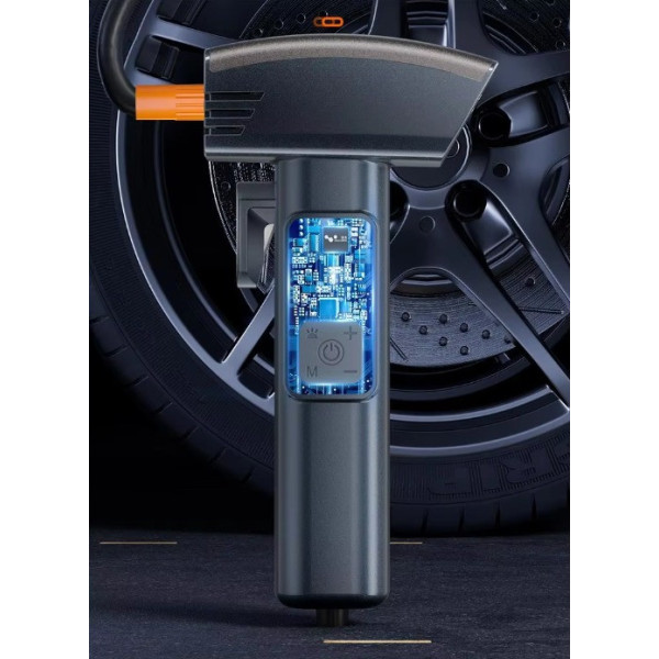 Портативный автокомпрессор SW-201 с аккумулятором и подсветкой дисплея