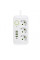 Многофункциональный удлинитель Power Socket F09U с тремя розетками и четырьмя USB, включая Type-C, 2 метра