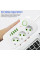 Многофункциональный удлинитель Power Socket F09U с тремя розетками и четырьмя USB, включая Type-C, 2 метра