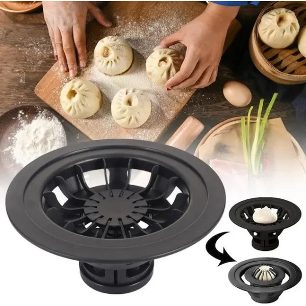 Аппарат Khinkali Maker для хинкали и пельменей, ручное приспособление для лепки, корпус пластиковый, черный