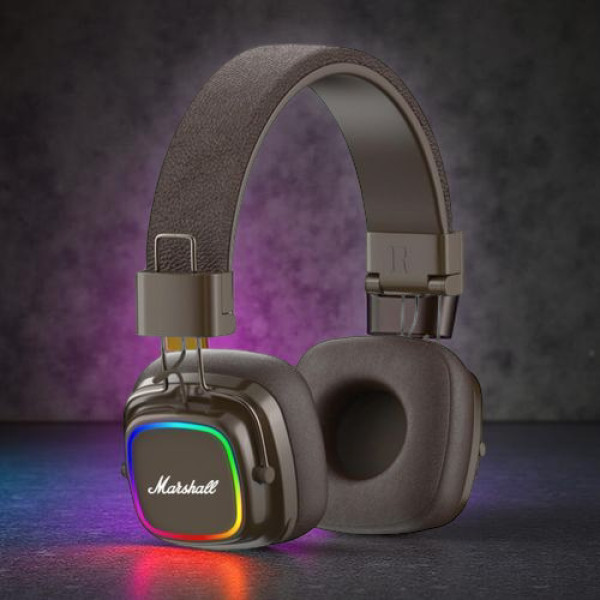 Наушники Marshall A30 беспроводные Bluetooth, стильные и комфортные, коричневые