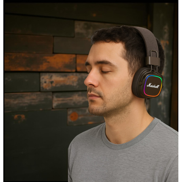 Наушники Marshall A30 беспроводные Bluetooth, стильные и комфортные, коричневые