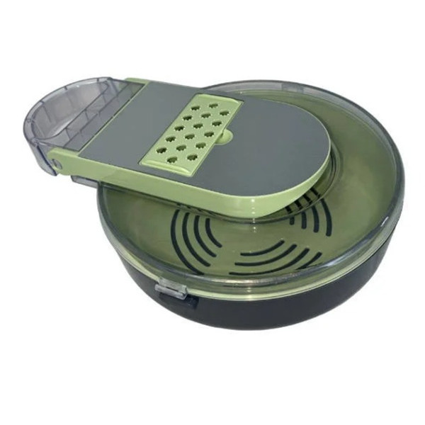 Многофункциональная овощерезка с контейнером Vegetable Cutter C351, тёрка для нарезки овощей с регулируемыми лезвиями