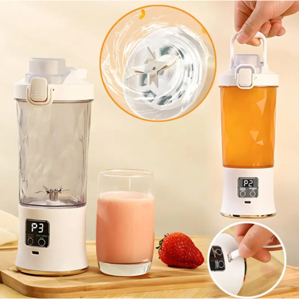 Блендер-бутылка 600 мл для смузи, коктейлей, спортивное питание AND XL-1427