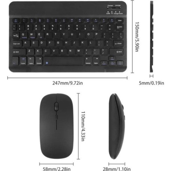 Клавиатура и мышь с Bluetooth AND 5370, перезаряжаемая, эргономичная