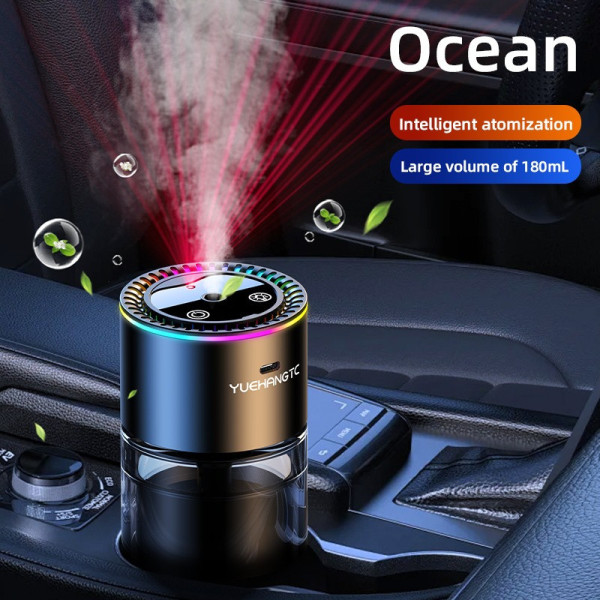 Увлажнитель воздуха автомобильный Ocean 50 мл с ароматерапией и декоративной подсветкой звезд
