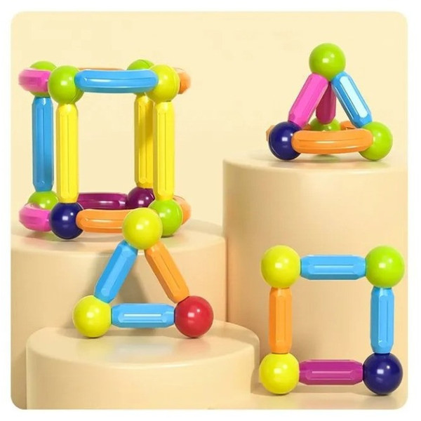 Магнитный набор Magnetic Sticks на 25 предметов, пластиковые фигурки в переносном кейсе