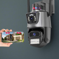Видеокамера уличная WiFi IP Dual Lens с микрофоном и динамиком 6MP