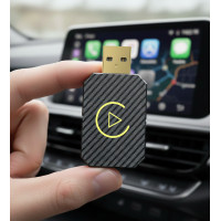 Автомобильный адаптер беспроводной для CarPlay и Android Auto USB Bluetooth Черный