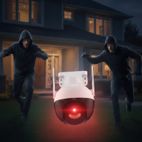 Уличная поворотная IP-камера СAD N6 V380 Wifi 6 Мп камера видеонаблюдения вайфай внешняя