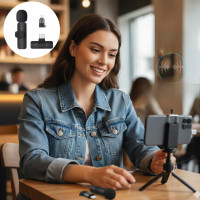 Микрофон петличный беспроводной K9 Wireless Lavalier с адаптерами Lightning TypeC