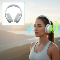 Беспроводные наушники Macaron P9 Max Bluetooth с кейсом, MP3 функцией и стерео звучанием