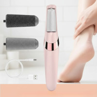 Электрическая пемза Wanhengda Pedi Electronic для ног и пяток аккумуляторная с 2 насадками, Розовый