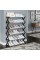 Полка для обуви Shoe Rack на 6 полок складная Черная