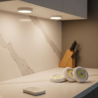 Комплект LED светильников с пультом и таймером LED light with Remote Control Set (3 светильника)