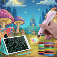 Детский набор 3D ручка Pen 6+ планшет для рисования 3D PEN AND436 набор для творчества