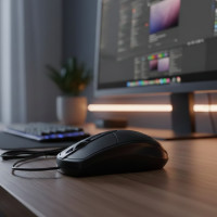 Проводная компьютерная мышь Jedel CP72 USB, 1000 DPI, черная, кабель 1.35 м для ноутбука и ПК