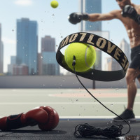 Тренажер для бокса FIGHT BALL теннисный мячик на резинке для тренировки