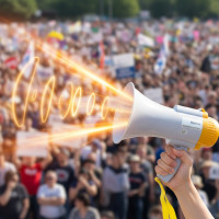 Рупорный громкоговоритель MEGAPHONE HW 8C Мегафон с записью голоса
