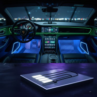 RGB подсветка салона авто LED подсветка ног в машину 4 шт USB Bluetooth APP